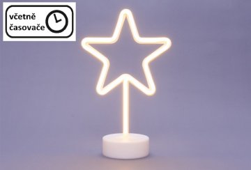 Vánoční dekorace svítící hvězda na stojánku - 88 LED, 30 cm Vánoční dekorace svítící hvězda na stojánku - 88 LED, 30 cm