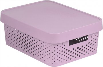 Úložný box INFINITY DOTS 11L - růžový Úložný box INFINITY DOTS 11L - růžový
