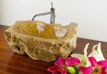 Umyvadlo z přírodního kamene Savona DIVERO - na desku Umyvadlo z přírodního kamene Savona DIVERO - na desku