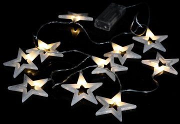 Vánoční osvětlení - třpytivé hvězdy, 20 LED, teple bílé Vánoční osvětlení - třpytivé hvězdy, 20 LED, teple bílé