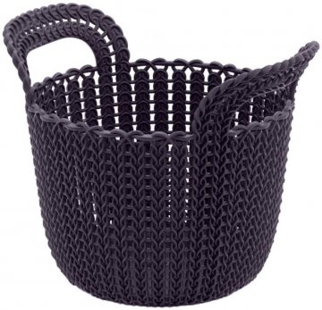 Košík kulatý KNIT - S - fialový Košík kulatý KNIT - S - fialový