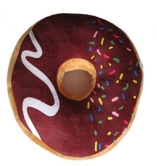 Polštář donut 3D - hnědý s barevnou posypkou Polštář donut 3D - hnědý s barevnou posypkou