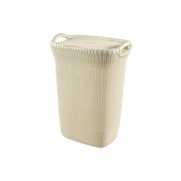 Koš na prádlo KNIT - 57L - krémový CURVER Koš na prádlo KNIT - 57L - krémový CURVER