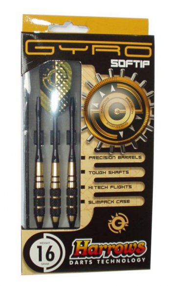 Šipky s plastovým hrotem HARROWS SOFT GYRO 18g Šipky s plastovým hrotem HARROWS SOFT GYRO 18g