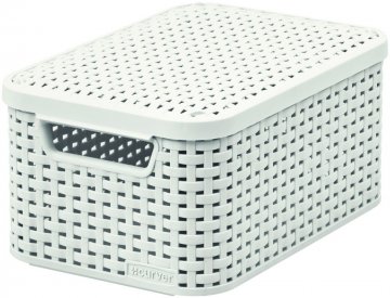 Košík box s víkem - S - krémový CURVER Košík box s víkem - S - krémový CURVER