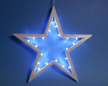 Vánoční závěsná hvězda - 25,5 cm, 20 LED, studeně bílá Vánoční závěsná hvězda - 25,5 cm, 20 LED, studeně bílá