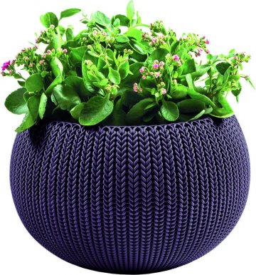 Květináč COZIES KNIT - M - tmavě fialová Květináč COZIES KNIT - M - tmavě fialová
