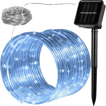 Solární světelná hadice - 100 LED studená bílá VOLTRONIC Solární světelná hadice - 100 LED studená bílá VOLTRONIC