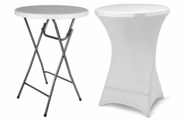 Párty stolek BISTRO skládací vč. elastického potahu 80 x 80 x 110 cm Párty stolek BISTRO skládací vč. elastického potahu 80 x 80 x 110 cm