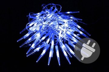 Vánoční dekorativní rampouchy, 60 LED, modré