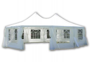Zahradní party stan - bílý desetistěn, 890x650x330 cm Zahradní party stan - bílý desetistěn, 890x650x330 cm