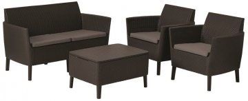 Zahradní polyratanový set SALEMO set - hnědá Zahradní polyratanový set SALEMO set - hnědá