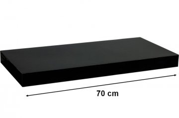 Nástěnná police STILISTA VOLATO - lesklá černá 70 cm Nástěnná police STILISTA VOLATO - lesklá černá 70 cm
