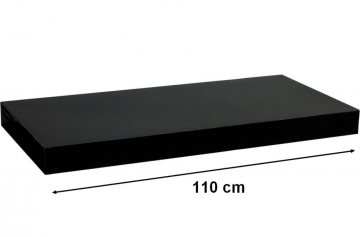 Nástěnná police STILISTA VOLATO - lesklá černá 110 cm Nástěnná police STILISTA VOLATO - lesklá černá 110 cm
