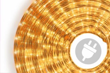 Světelný kabel - 720 minižárovek, 20 m, žlutý Světelný kabel - 720 minižárovek, 20 m, žlutý