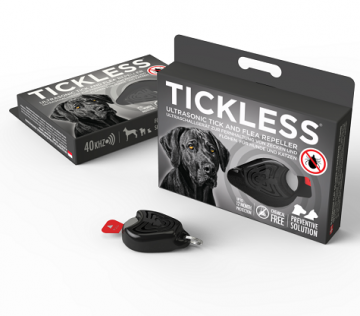 Ultrazvukový repelent TickLess Pet proti klíšťatům, černý Ultrazvukový repelent TickLess Pet proti klíšťatům, černý