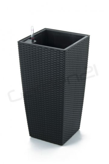 Samozavlažovací květináč G21 Linea ratan černý 55cm Samozavlažovací květináč G21 Linea ratan černý 55cm
