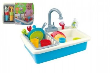 Dřez na mytí nádobí + kohoutek na vodu na baterie 20ks plast 41x28x10cm Dřez na mytí nádobí + kohoutek na vodu na baterie 20ks plast 41x28x10cm
