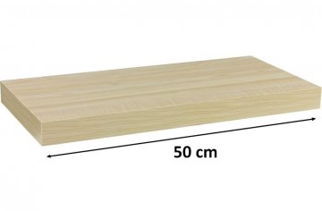 Nástěnná police STILISTA VOLATO - světlé dřevo 50 cm Nástěnná police STILISTA VOLATO - světlé dřevo 50 cm