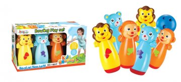Hrací set G21 Kuželky s koulí barevná zvířátka Hrací set G21 Kuželky s koulí barevná zvířátka