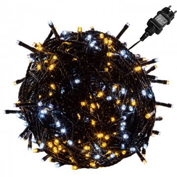 Vánoční osvětlení 10 m - teple/studeně bílá 100 LED Vánoční osvětlení 10 m - teple/studeně bílá 100 LED