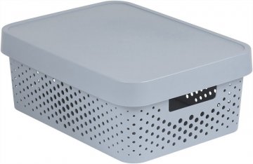 Úložný box INFINITY DOTS 11L - šedý Úložný box INFINITY DOTS 11L - šedý