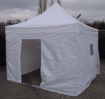Zahradní párty stan DELUXE nůžkový + boční stěny - 3 x 3 m bílá Zahradní párty stan DELUXE nůžkový + boční stěny - 3 x 3 m bílá