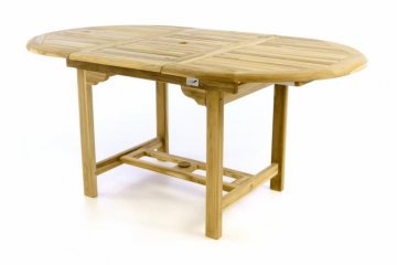 Zahradní jídelní stůl z týkového dřeva DIVERO - 120/170 cm Zahradní jídelní stůl z týkového dřeva DIVERO - 120/170 cm