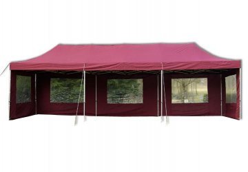 Zahradní skládací párty stan PROFI - vínový, 3 x 9 m Zahradní skládací párty stan PROFI - vínový, 3 x 9 m