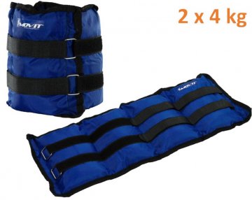 MOVIT zátěžové manžety, 2 x 4,0 kg modrá MOVIT zátěžové manžety, 2 x 4,0 kg modrá