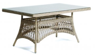 Zahradní polyratanový stůl se skleněnou deskou DENVER - 160 cm Zahradní polyratanový stůl se skleněnou deskou DENVER - 160 cm