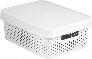 Úložný box INFINITY DOTS 11L - bílý Úložný box INFINITY DOTS 11L - bílý