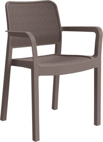Zahradní plastové křesl SAMANNA - cappuchino Zahradní plastové křesl SAMANNA - cappuchino