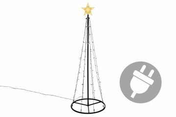 Vánoční dekorace - světelná pyramida, 180 cm, teple bílá Vánoční dekorace - světelná pyramida, 180 cm, teple bílá