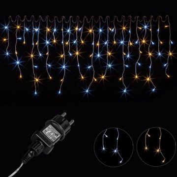 Vánoční světelný déšť 200 LED teplá/studená bílá - 5 m Vánoční světelný déšť 200 LED teplá/studená bílá - 5 m