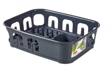Odkapávač nádobí ESSENTIALS obdélník - tm.šedý CURVER Odkapávač nádobí ESSENTIALS obdélník - tm.šedý CURVER