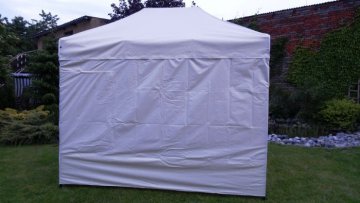 Zahradní párty stan DELUXE nůžkový + boční stěna - 3 x 4,5 m smetanová Zahradní párty stan DELUXE nůžkový + boční stěna - 3 x 4,5 m smetanová