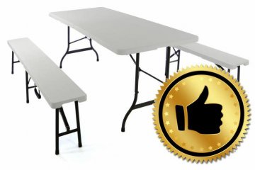Skládací zahradní stůl Garth 180 cm + 2 lavice Skládací zahradní stůl Garth 180 cm + 2 lavice