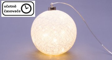 Svítící koule - 30 LED, teple bílá Svítící koule - 30 LED, teple bílá