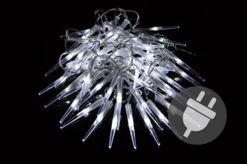 Vánoční dekorativní rampouchy, 60 LED, studeně bílé Vánoční dekorativní rampouchy, 60 LED, studeně bílé