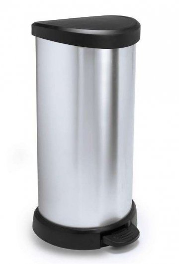 Odpadkový koš DECOBIN 40l stříbrný CURVER Odpadkový koš DECOBIN 40l stříbrný CURVER