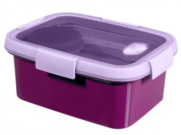 Cestovní dóza s příborem SMART TO GO 1,2L - fialová Cestovní dóza s příborem SMART TO GO 1,2L - fialová
