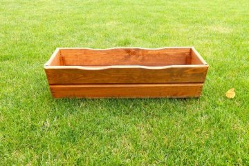 Zahradní květináč truhlík 64 cm hnědý Zahradní květináč truhlík 64 cm hnědý