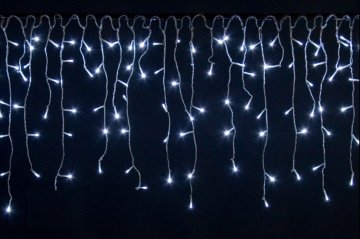 Vánoční světelný déšť 200 LED studená bílá - 5 m Vánoční světelný déšť 200 LED studená bílá - 5 m