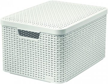 Košík box s víkem - L - krémový CURVER Košík box s víkem - L - krémový CURVER