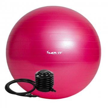 Gymnastický míč MOVIT s pumpou - 75 cm - růžová Gymnastický míč MOVIT s pumpou - 75 cm - růžová