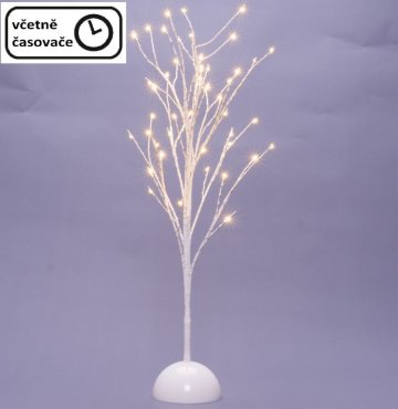 Dekorativní LED světelný strom s 48 LED, 60 cm - bílý Dekorativní LED světelný strom s 48 LED, 60 cm - bílý