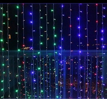 Vánoční osvětlení - světelný závěs - 3x6 m barevná 600 LED Vánoční osvětlení - světelný závěs - 3x6 m barevná 600 LED