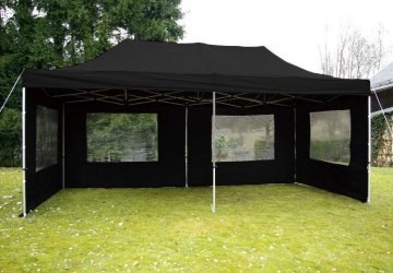 Zahradní párty stan 3 x 6 PROFI - nůžkový - černý Zahradní párty stan 3 x 6 PROFI - nůžkový - černý