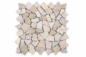 Mramorová mozaika DIVERO béžová/růžová 11 sítěk 1 m² Mramorová mozaika DIVERO béžová/růžová 11 sítěk 1 m²